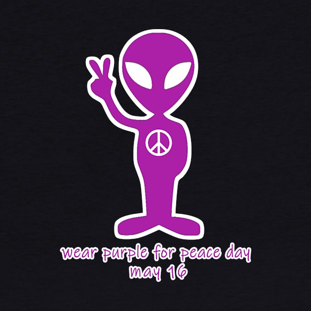 Wear Purple for Peace Day ALIEN by Scarebaby